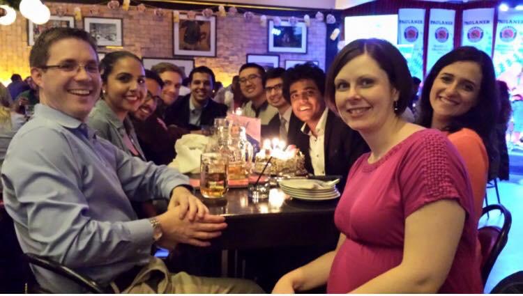 Dinner with fellow organizers