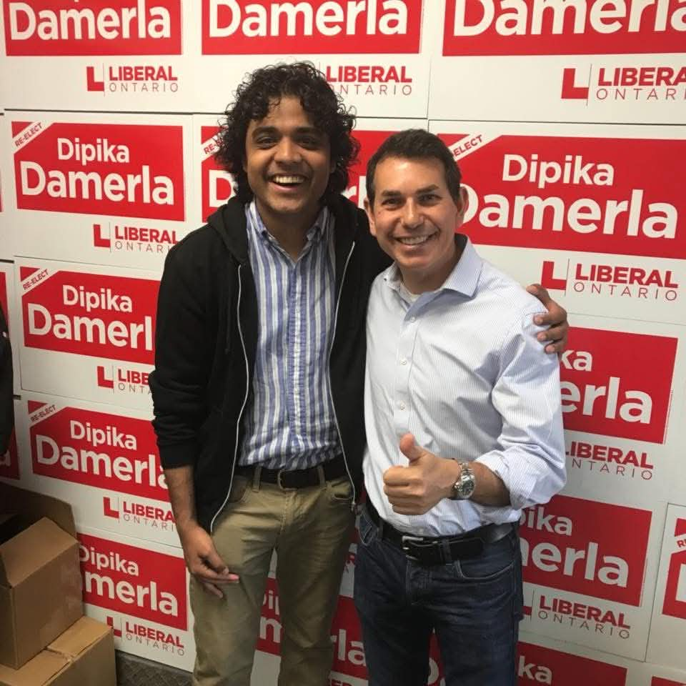 With MPP Dipika Damerla during the Ontario Liberal campaign